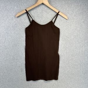 F & F Top Womens Size One Size Brown Tank Camisole Spaghetti Strap Seamless